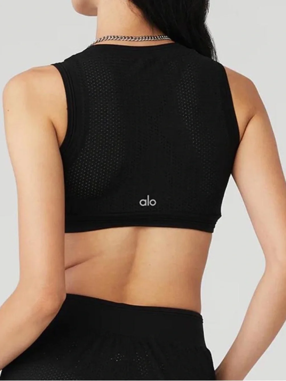 ALO Mesh All-Star Bra Tank in Black 🖤